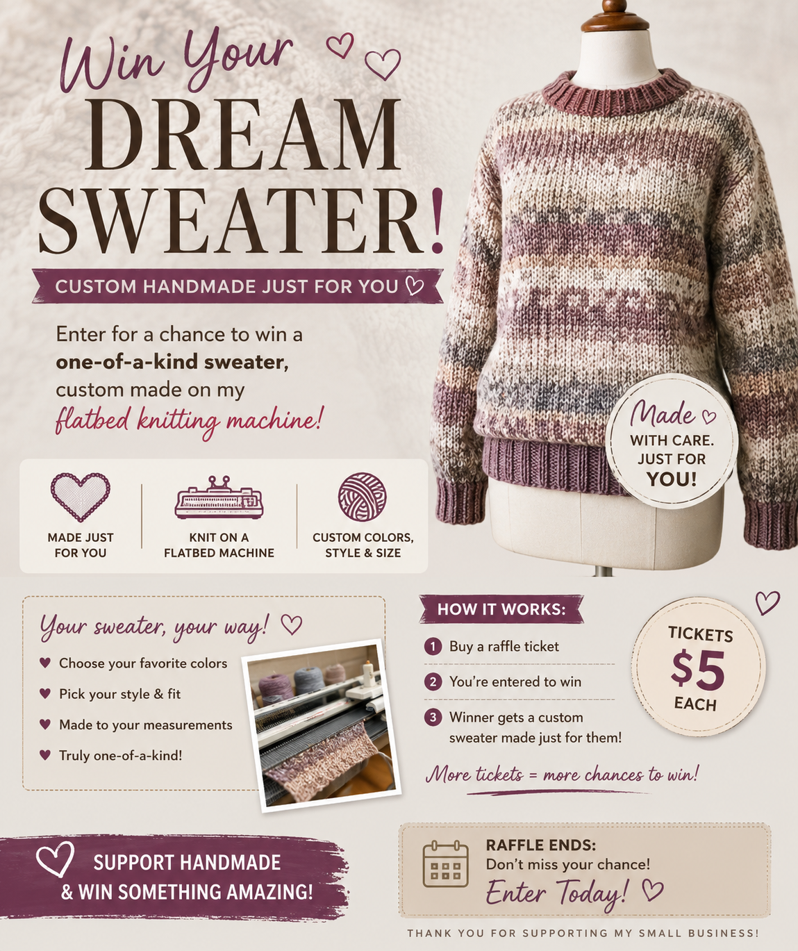 Tickets for the sweater