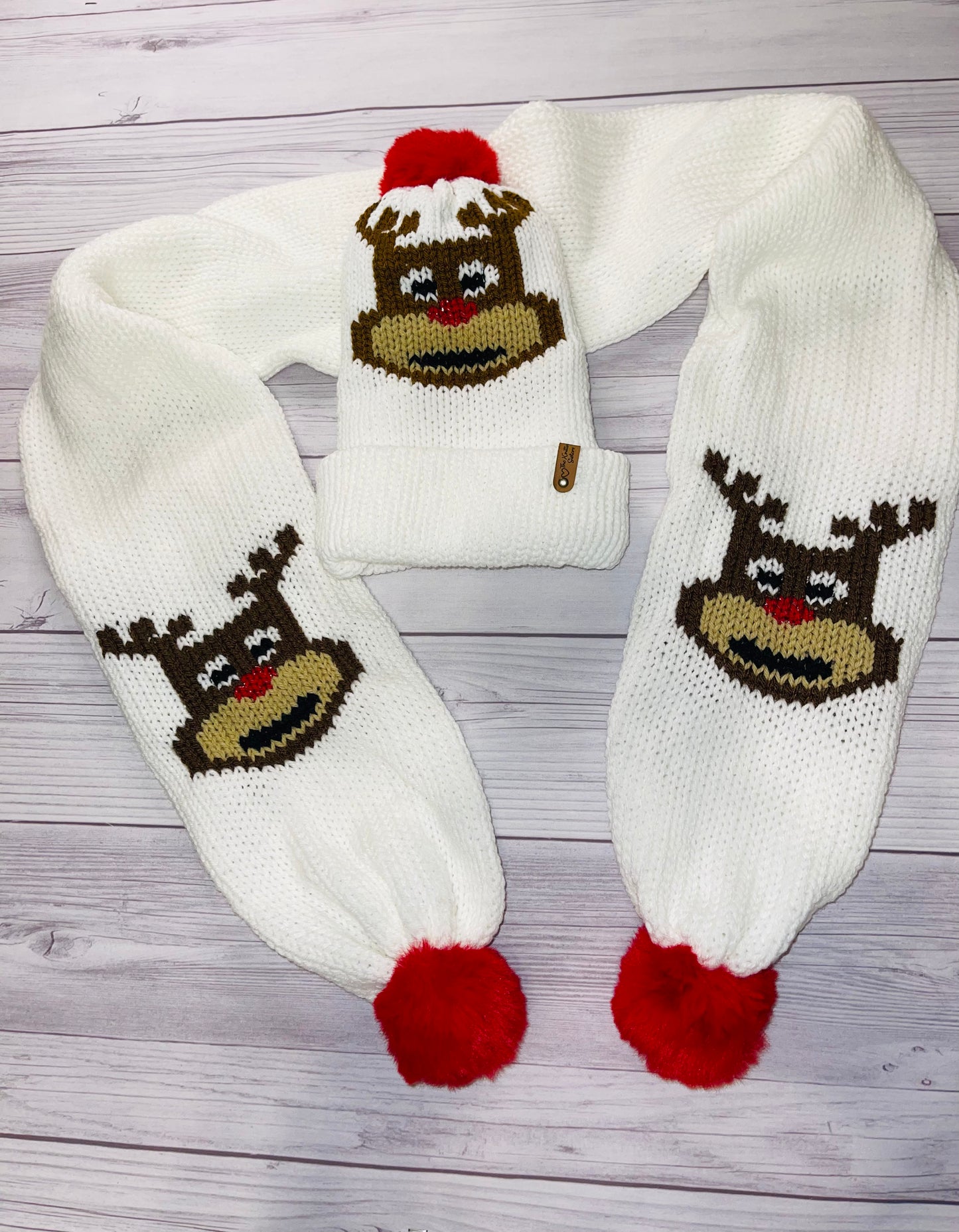 Reindeer hat and scarf