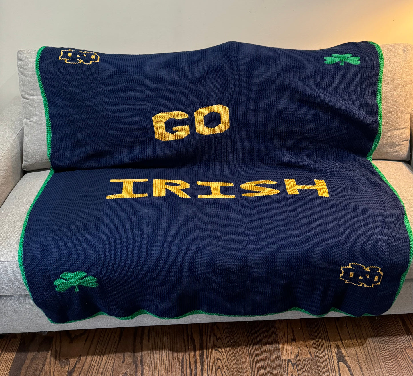 GO IRISH Blanket (PATTERN ONLY) Pattern