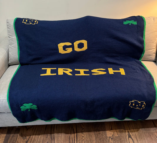 GO IRISH Blanket (PATTERN ONLY) Pattern