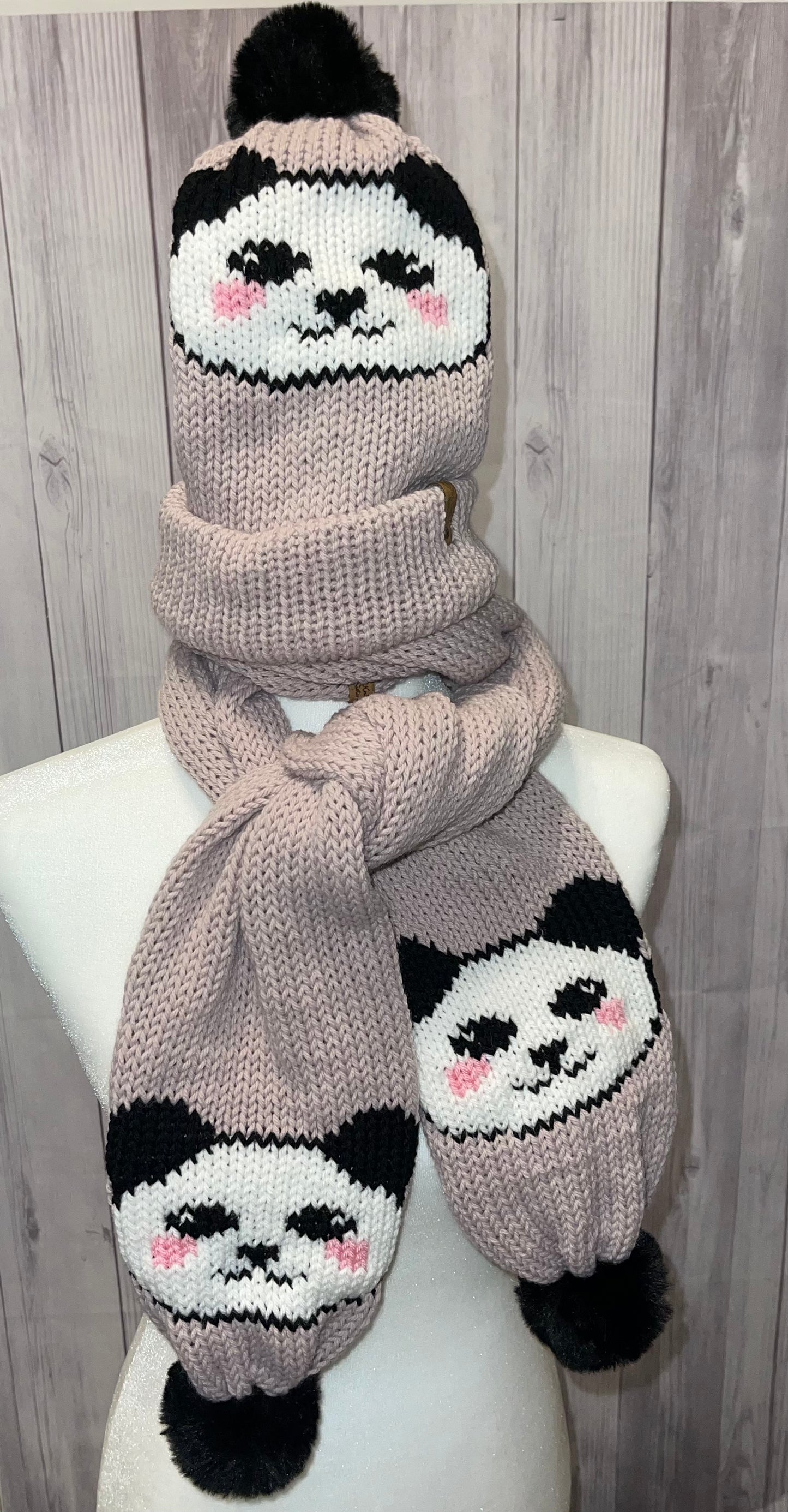 Custom hat and scarf set with image