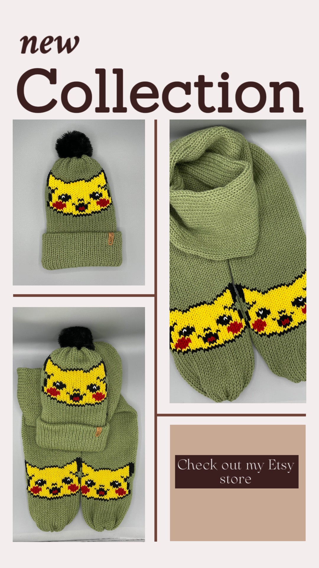 Custom hat and scarf set with image