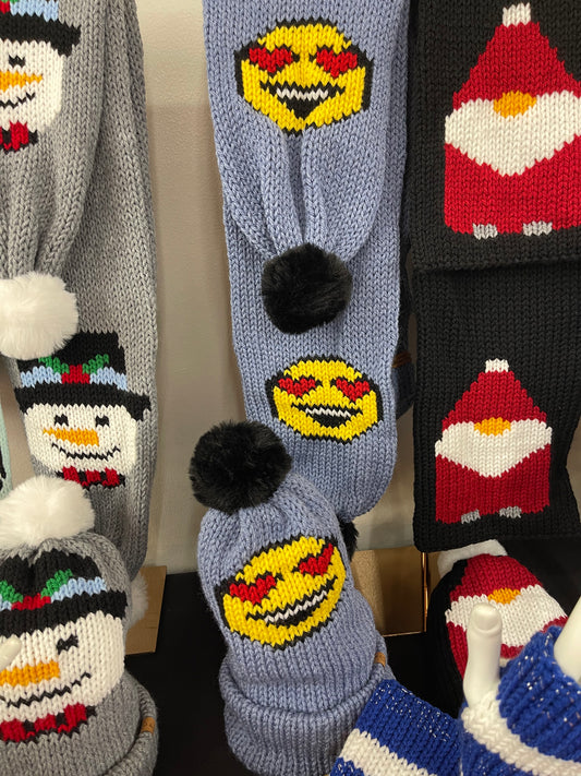 Emoji hat and scarf sale